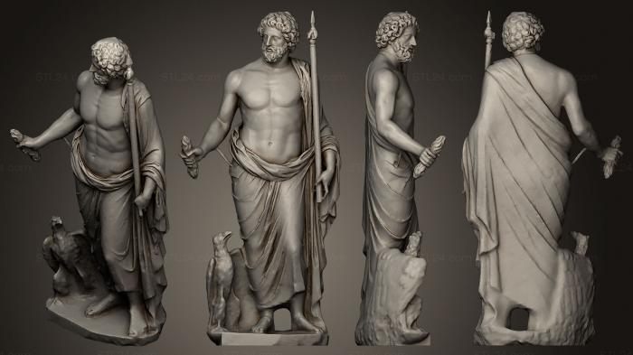 Статуи античные и исторические (Xeus Луврский музей, STKA_1338) 3D модель для ЧПУ станка